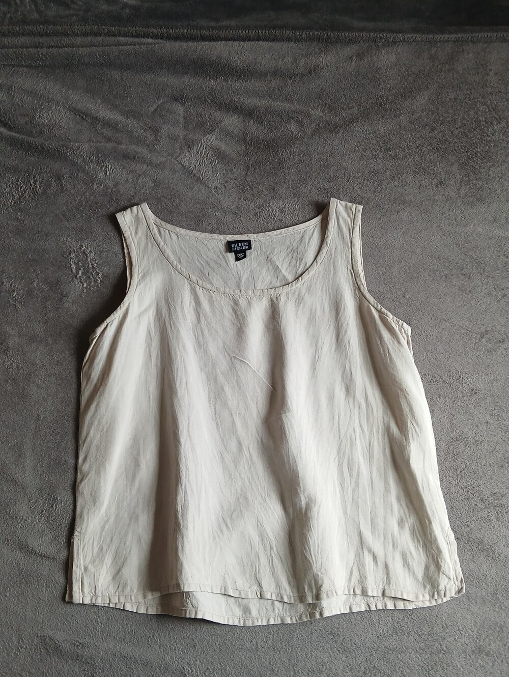 Eileen Fisher Irish Linen Sleeveless Scoop Neck Tank